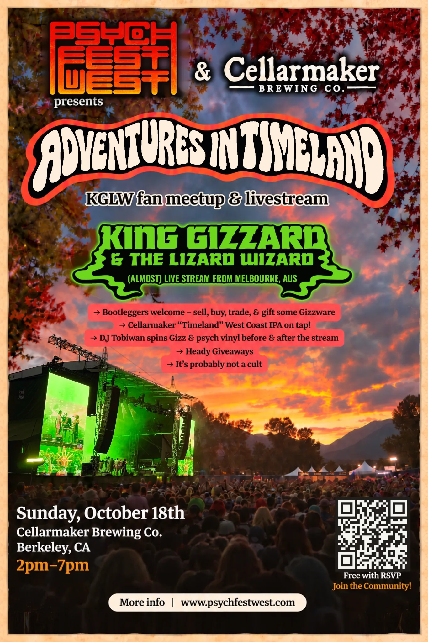 Adventures in Timeland event flyer
